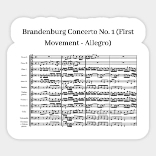 Brandenburg Concerto No.1 First Movement.by J.S.Bach. Sticker